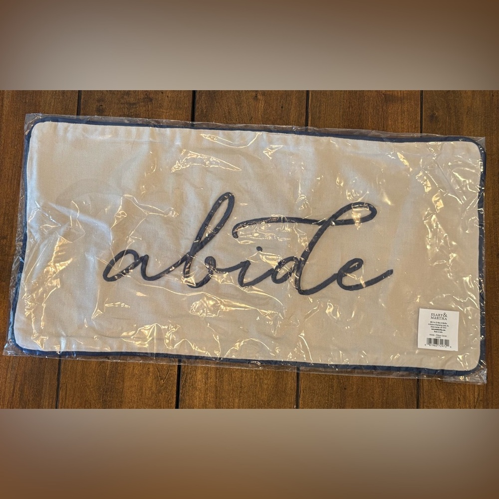 Abide Script Pillow Cover